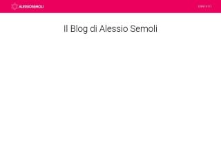 Screenshot sito: Alessio Semoli Blog