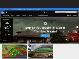 Screenshot sito: Weather.com