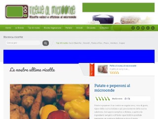Screenshot sito: Ricette al Microonde