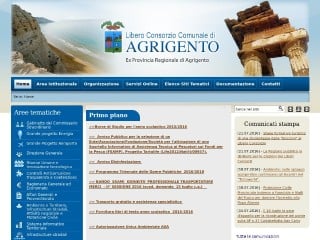 Screenshot sito: Provincia di Agrigento