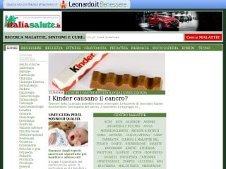 Screenshot sito: Italiasalute.it