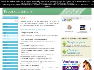 Screenshot sito: Webmasterpoint.org CSS