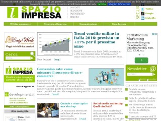 Screenshot sito: Spazio Impresa