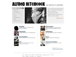 Screenshot sito: Alfred Hitchcock