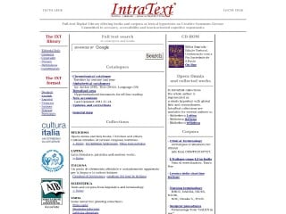 Screenshot sito: IntraText Digital Library