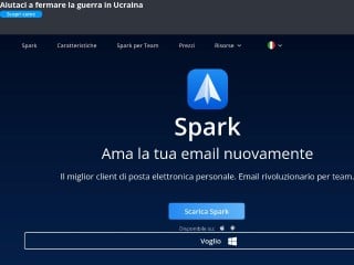 Screenshot sito: Spark