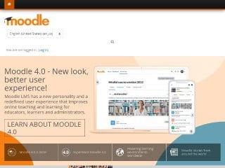 Screenshot sito: Moodle