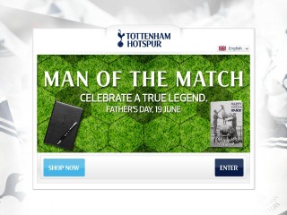 Screenshot sito: Tottenham