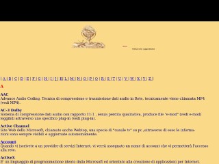 Screenshot sito: Glossario Internet