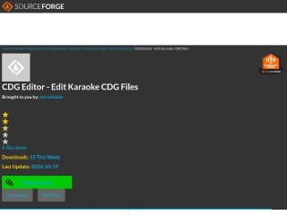 Screenshot sito: CDG Editor