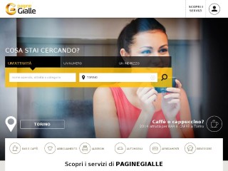 Screenshot sito: Pagine Gialle on line