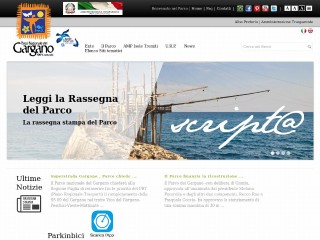 Screenshot sito: Parco Nazionale del Gargano