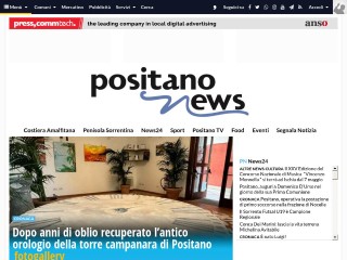 Screenshot sito: Positanonews.it
