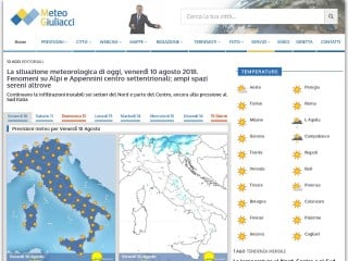 Screenshot sito: MeteoGiuliacci.it