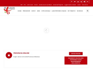Screenshot sito: Provincia di Mantova