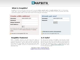 Screenshot sito: Snapbits