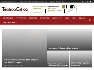 Screenshot sito: Teatro e Critica