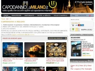 Screenshot sito: Capodanno a Milano