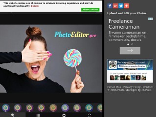 Screenshot sito: Photo Editor Pro