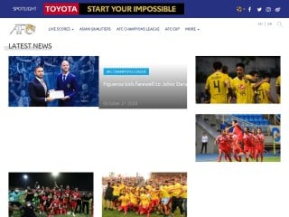 Screenshot sito: AFC
