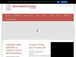Screenshot sito: Unione Buddhista Italiana
