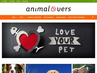 Screenshot sito: Animalovers.it