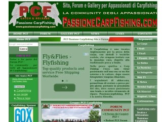 Screenshot sito: Passione Carpfishing