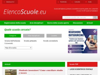 Screenshot sito: ElencoScuole.eu