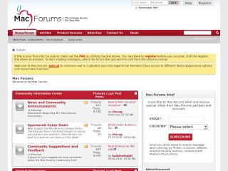 Screenshot sito: Mac-Forums.com