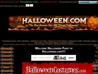 Screenshot sito: Halloween.com