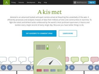 Screenshot sito: Akismet