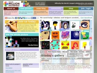 Screenshot sito: One Million Masterpiece