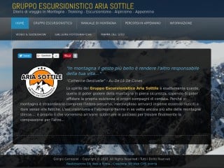 Screenshot sito: Aria Sottile