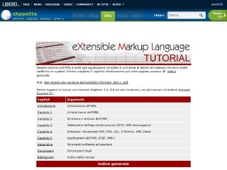 Screenshot sito: XML Tutorial