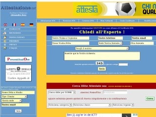 Screenshot sito: Attestazione.net