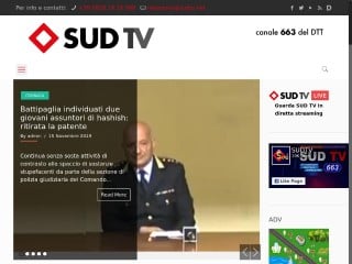 Screenshot sito: Sud Tv