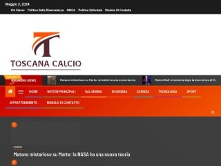 Screenshot sito: Toscana Calcio