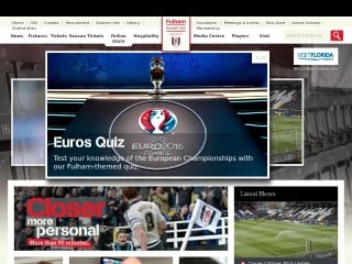 Screenshot sito: Fulham