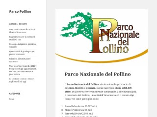 Screenshot sito: Parco del Pollino