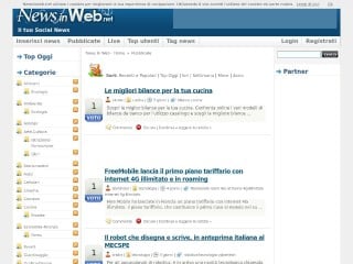 Screenshot sito: News in Web