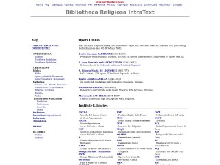 Screenshot sito: Biblioteca religiosa IntraText