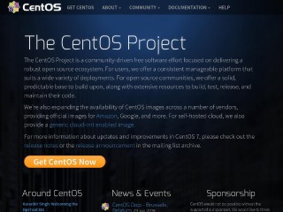 Screenshot sito: CentOS