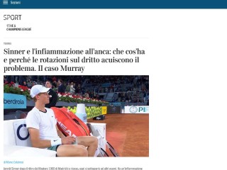 Screenshot sito: Corriere Sport