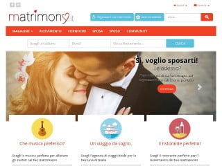 Screenshot sito: Matrimony.it