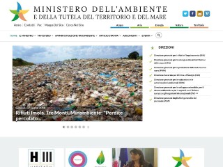 Screenshot sito: Ministero dell'Ambiente