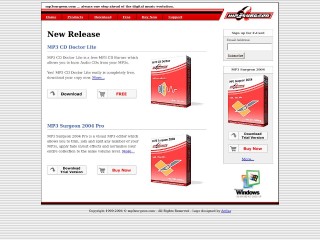 Screenshot sito: MP3 CD Doctor Lite