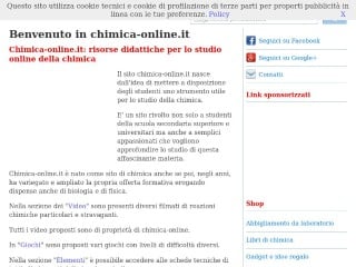 Screenshot sito: Chimica-Online.it