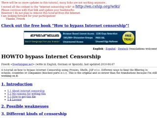 Screenshot sito: Bypass Internet Censorship