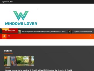 Screenshot sito: Windows Lover