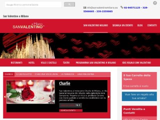 Screenshot sito: San Valentino a Milano